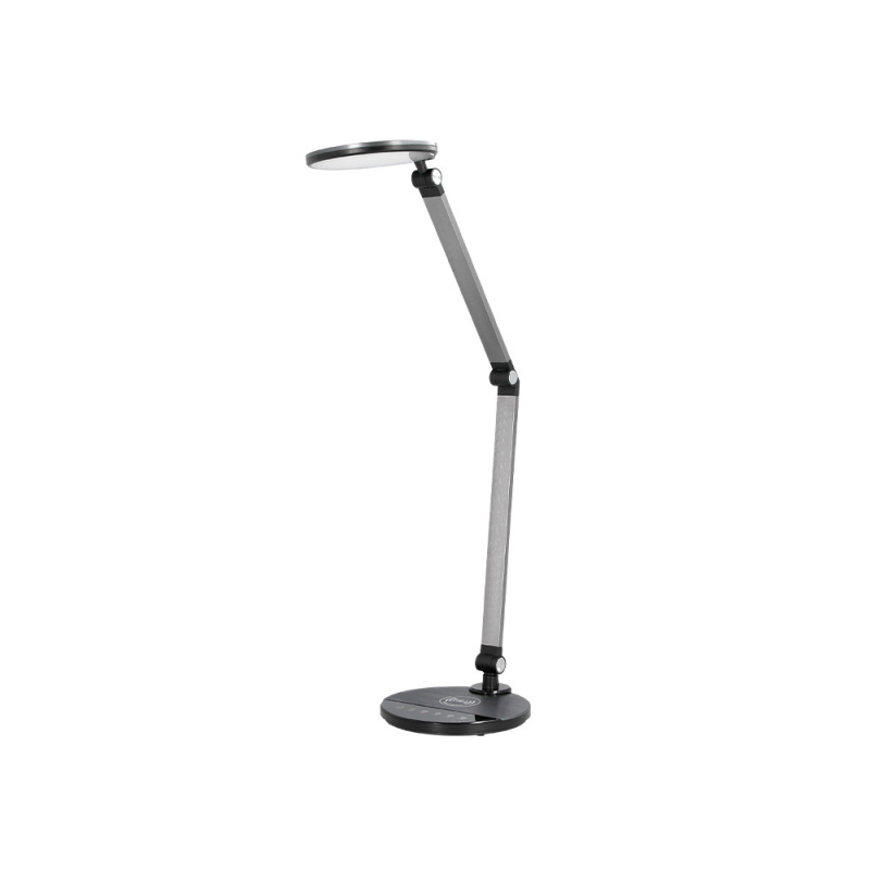 Lampara de escritorio q-connect led 9w 600 lm tactil 3 niveles color cabeza brazo orientable inalambrica negro