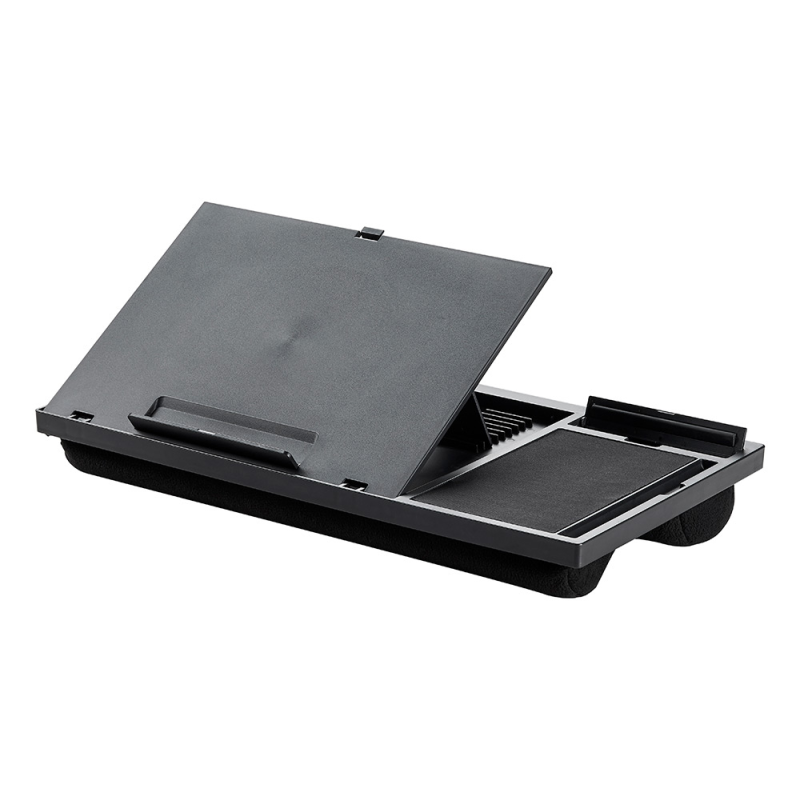 Soporte q-connect ancho para portatil movil raton hasta 17/' ajustable 7 angulos diferentes color negro