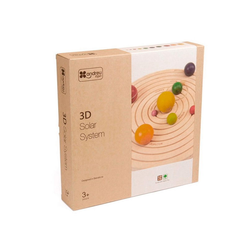 Juego didactico andreutoys sistema solar 3d madera