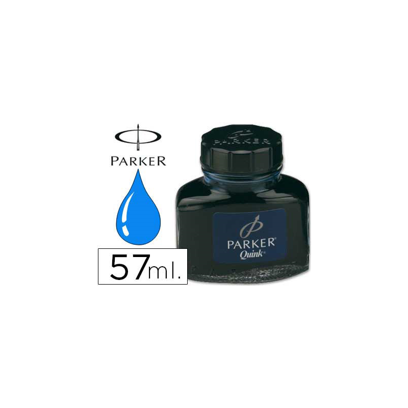 Tinta estilografica parker azul permanente bote 57 ml