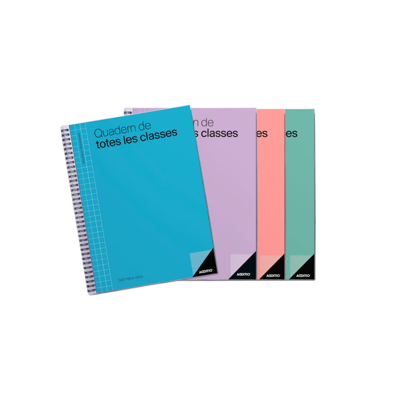 Cuaderno de todas las clases profesorado catalan additio 136 paginas semana vista color azul 225x310 mm