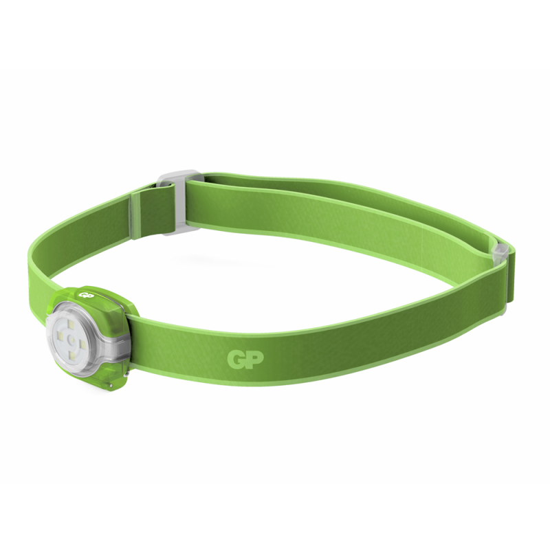 Linterna de cabeza gp infantil led 40 lumenes 2 niveles intensidad color verde