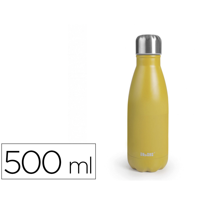 Botella portaliquidos ibili acero inoxidable termo color mango capacidad 500 ml
