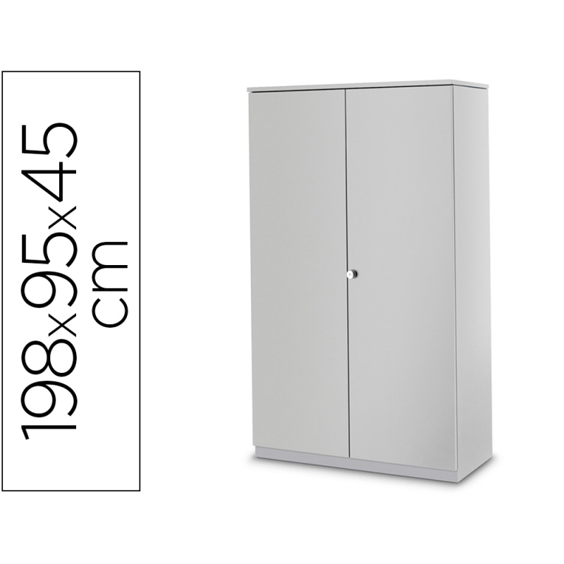 Armario metalico iorder mm2000 con 2 puertas batientes y 4 estantes 198x95x45 mm