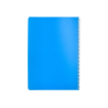 Cuaderno espiral liderpapel a4 pautaguia tapa plastico 80h 90gr cuadro pautado 3mm con margen color azul