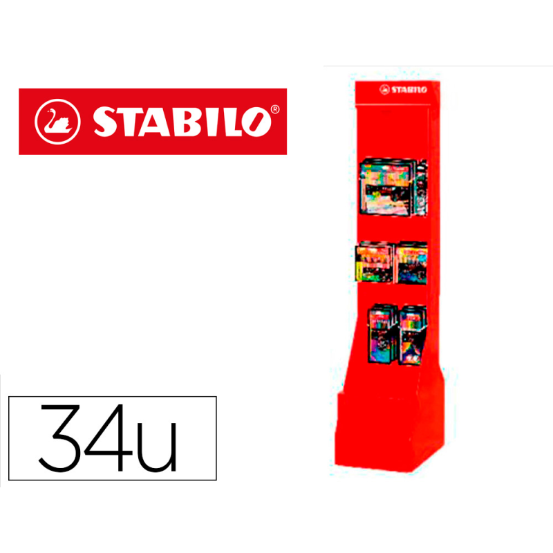 Contenido expositor stabilo gama arty suelo 34 unidades surtidas