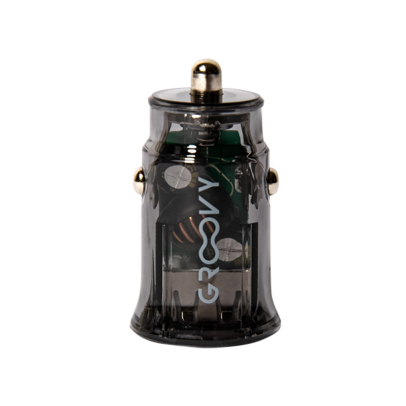 Cargador de coche groovy doble usb a 3.4a gris oscuro