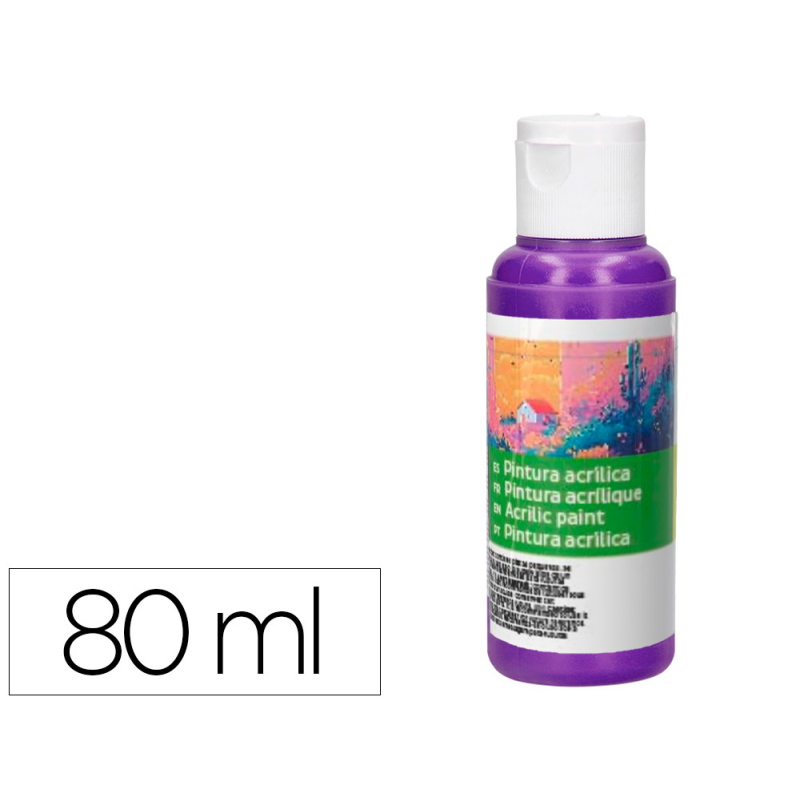 Pintura acrilica liderpapel bote de 80 ml violeta