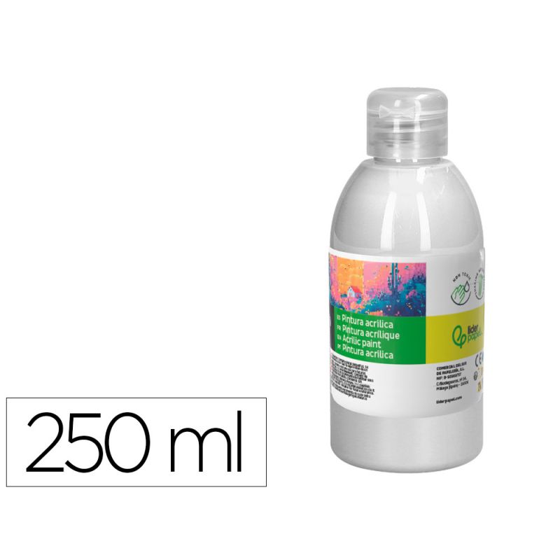 Pintura acrilica liderpapel bote de 250 ml blanco