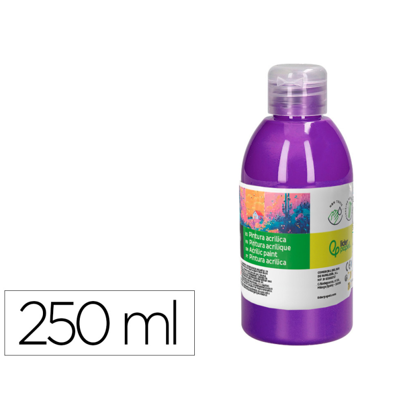 Pintura acrilica liderpapel bote de 250 ml violeta