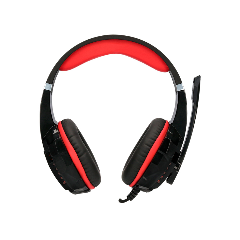 Auricular q-connect con microfono ajustable e iluminacion led color negro