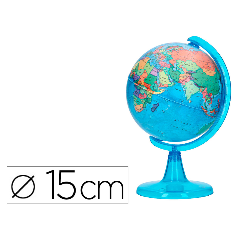 Globo terraqueo liderpapel mapa politico diametro 15 cm