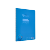 Cuaderno espiral liderpapel a4 pautaguia tapa plastico 80h 90gr cuadro pautado 3mm con margen color azul