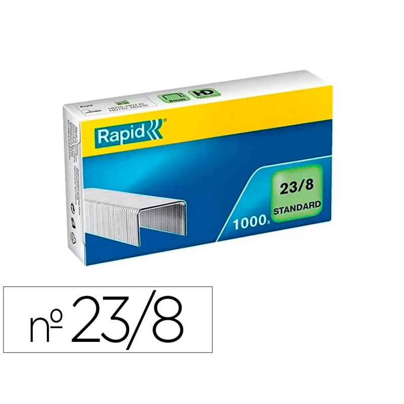 Grapas rapid 23/8 mm galvanizada caja de 1000 unidades
