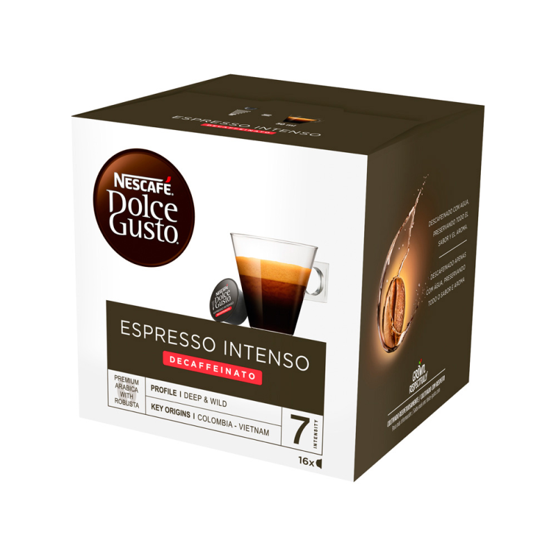 Cafe dolce gusto espresso intenso descafeinado intensidad 7 monodosis caja de 16 unidades