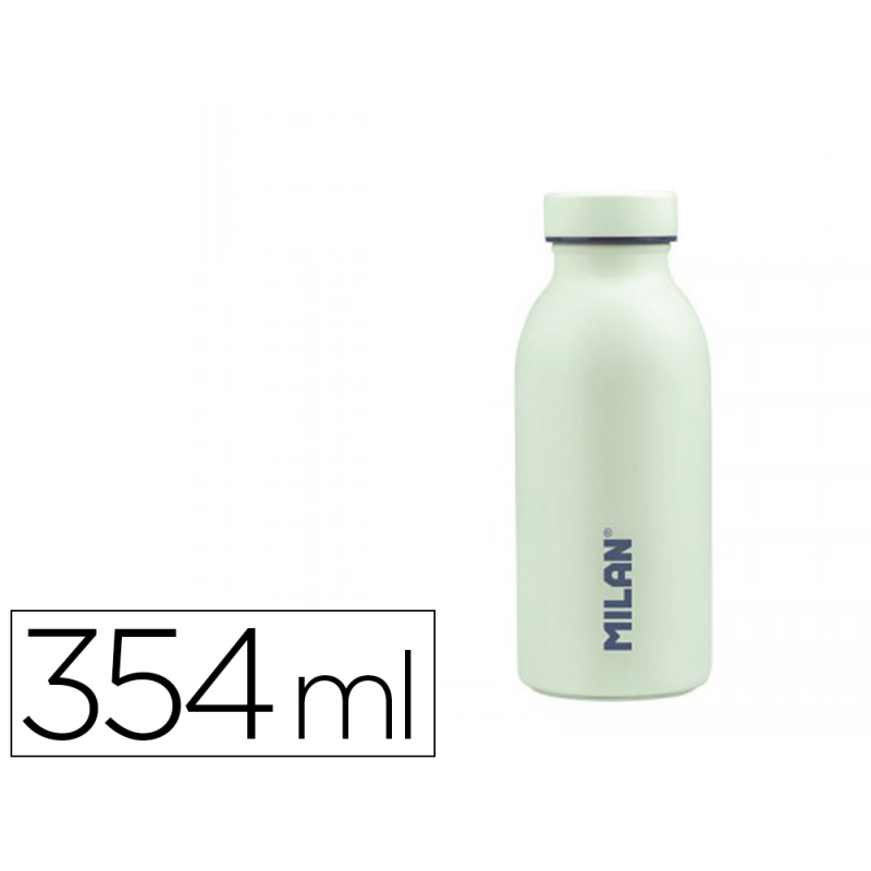 Botella portaliquidos milan acero inoxidable termo color verde 354 ml