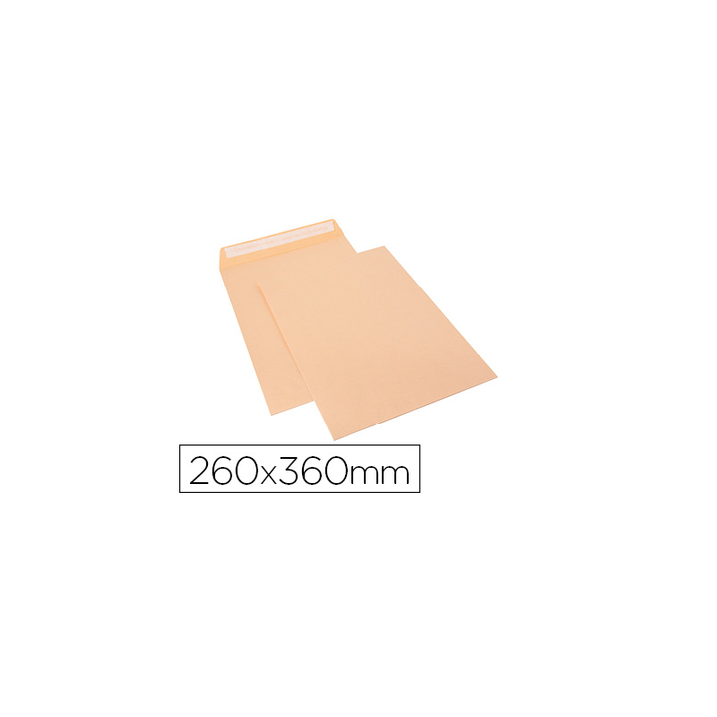 Sobre sam bolsa celulosa chamoix 90 gr tira de silicona 260x360 mm tira silicona caja 250 unidades