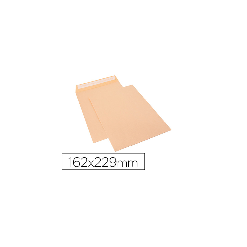 Sobre sam bolsa celulosa chamoix 85 gr tira de silicona 162x229 mm tira silicona caja 250 unidades