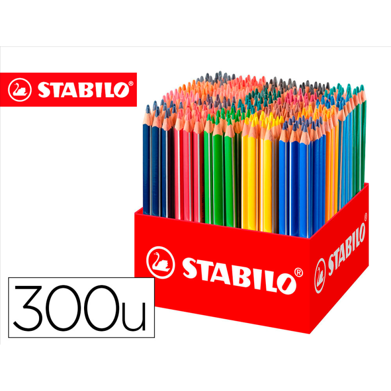 Lapices de colores stabilo trio az school pack de 300 unidades surtidas 20 colores