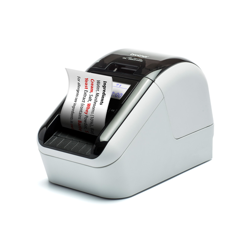 Impresora de etiquetas brother ql820nwbc termica bicolor velocidad 176 mm/s ancho maximo 6,2 cm usb 2.0