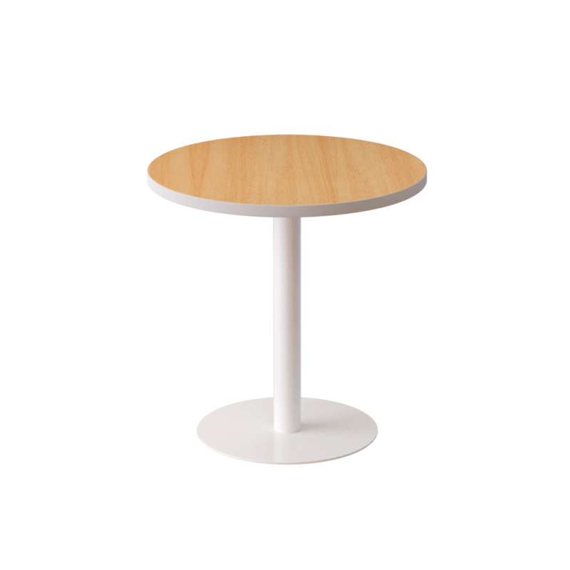 Mesa de recepcion paperflow easydesk redonda diametro 60 cm estructura blanca tablero