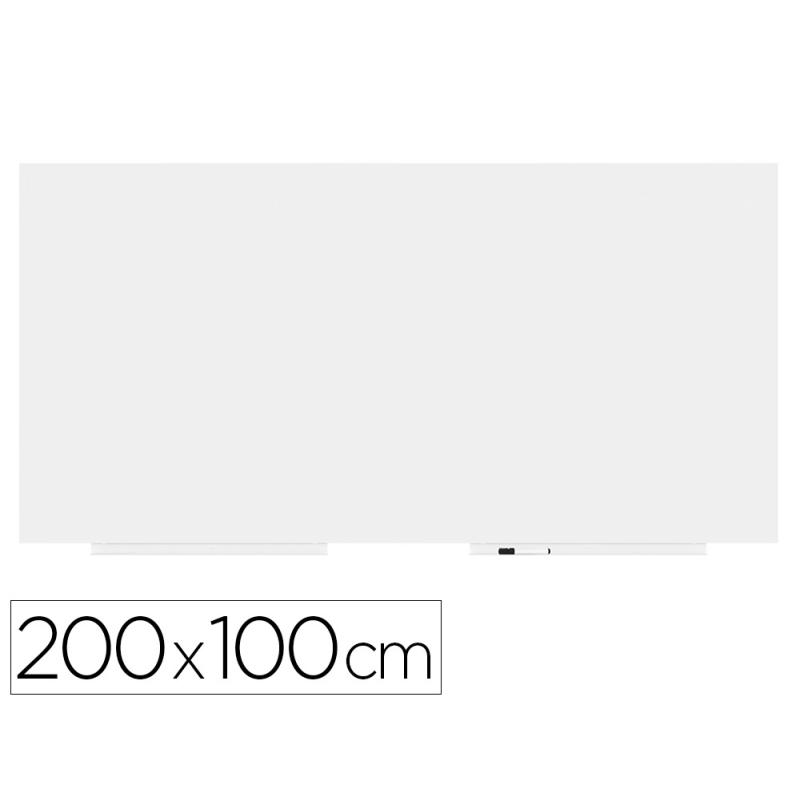 Pizarra blanca rocada profesional 200x100 cm 2 modulos 100x100 cm