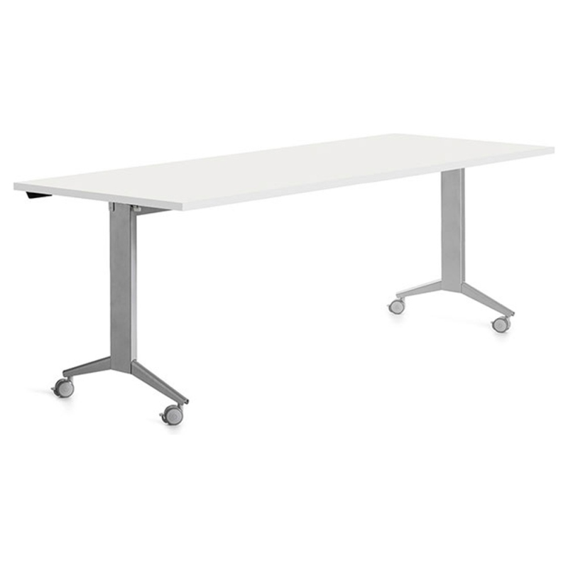 Mesa rocada 2003fd04 con tablero abatible color gris/blanco 180x80 cm