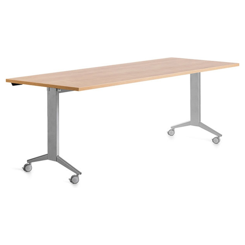 Mesa rocada 2003fd08 con tablero abatible color gris/roble 180x80 cm