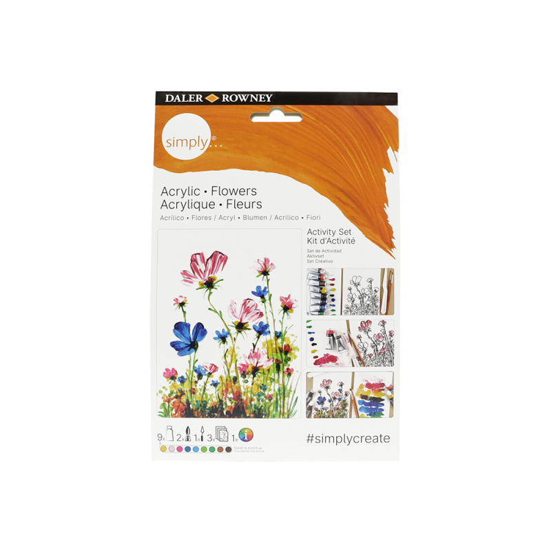 Set pintura acrilica daler rowney simply activity
