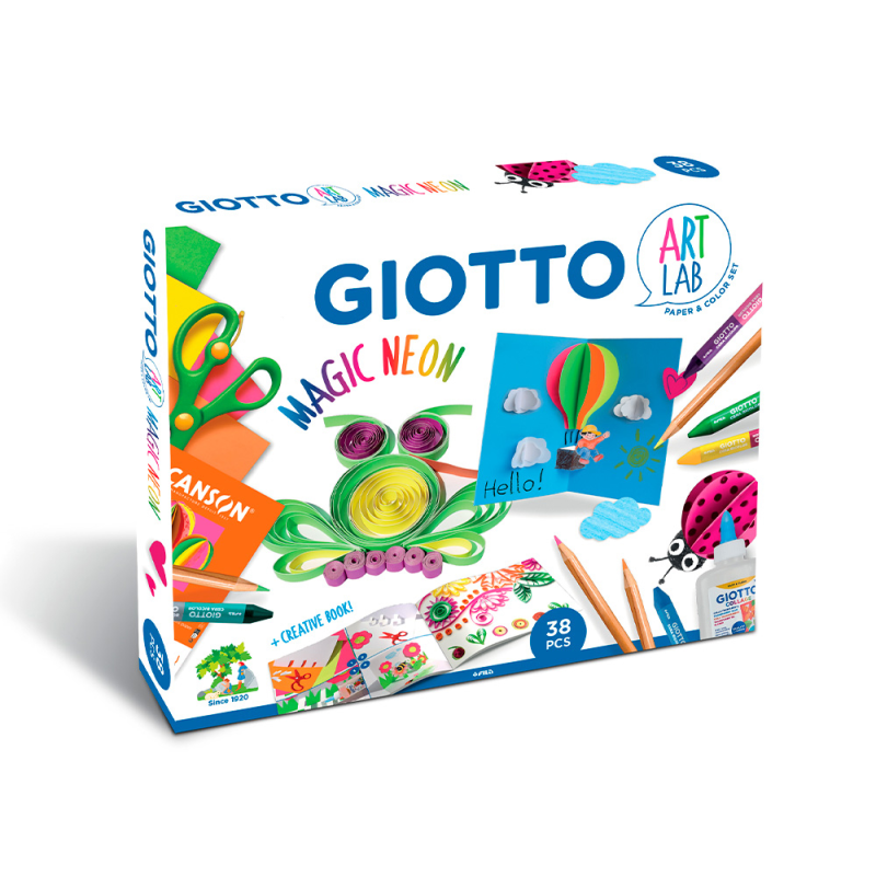 Set creativo giotto art lab magic neon