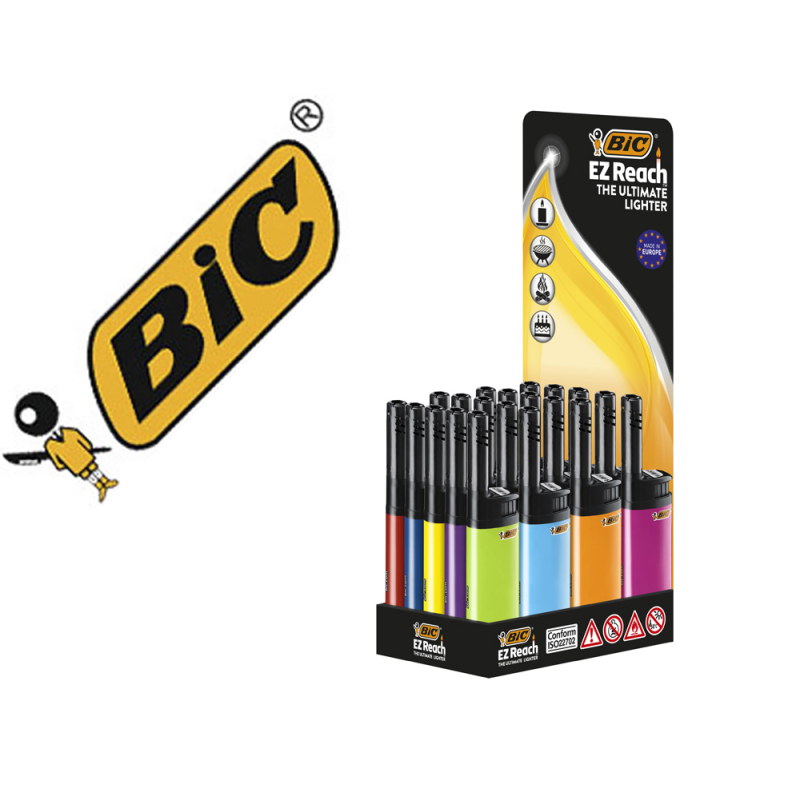 Encendedor bic ez reach j30 colores surtidos