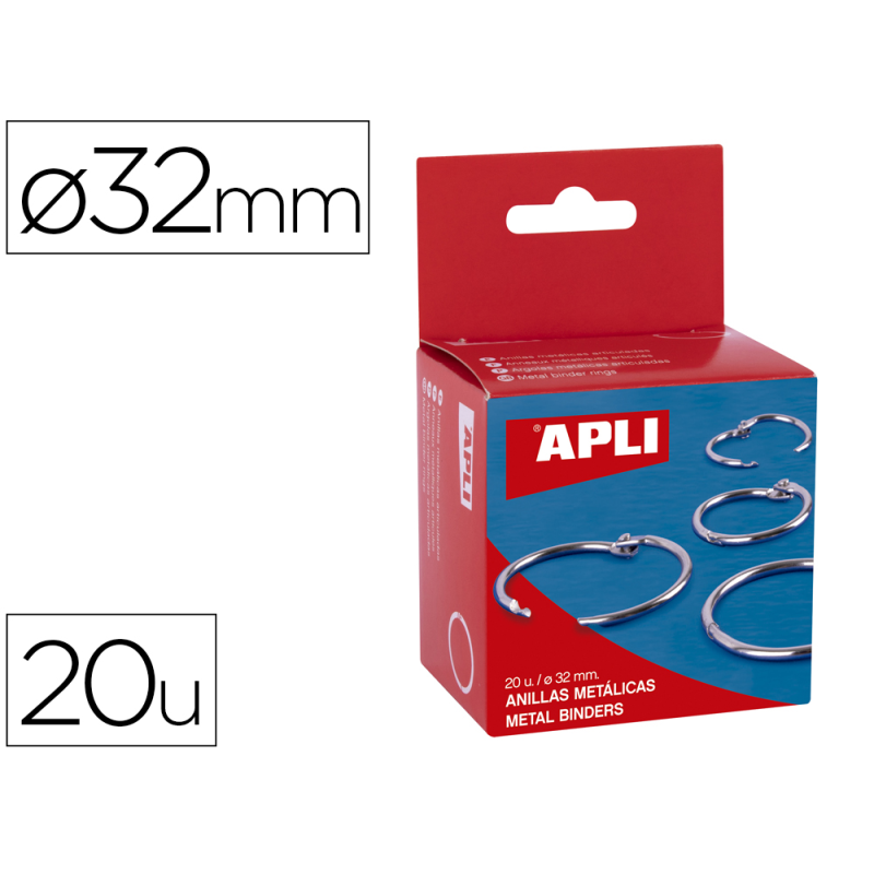 Anilla bisagra apli niquelada diametro 32 mm caja de 20 unidades