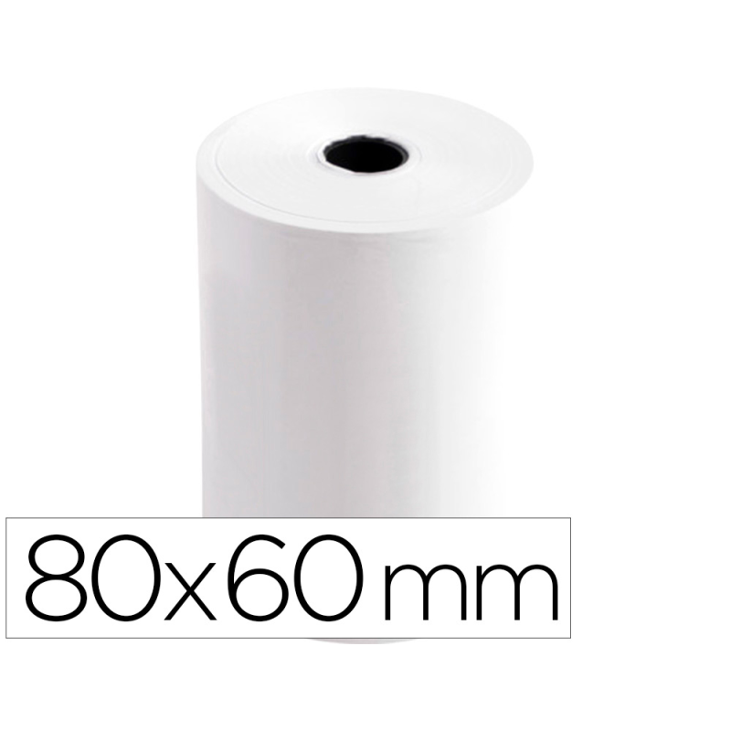 Rollo sumadora termico greening 80 mm ancho x 60 mm diametro sin bisfenol a papel de 70 g/m2