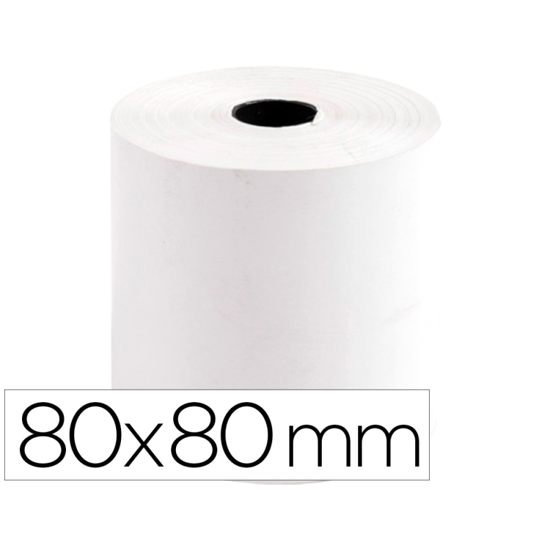 Rollo sumadora termico greening 80 mm ancho x 80 mm diametro sin bisfenol a papel de 70 g/m2