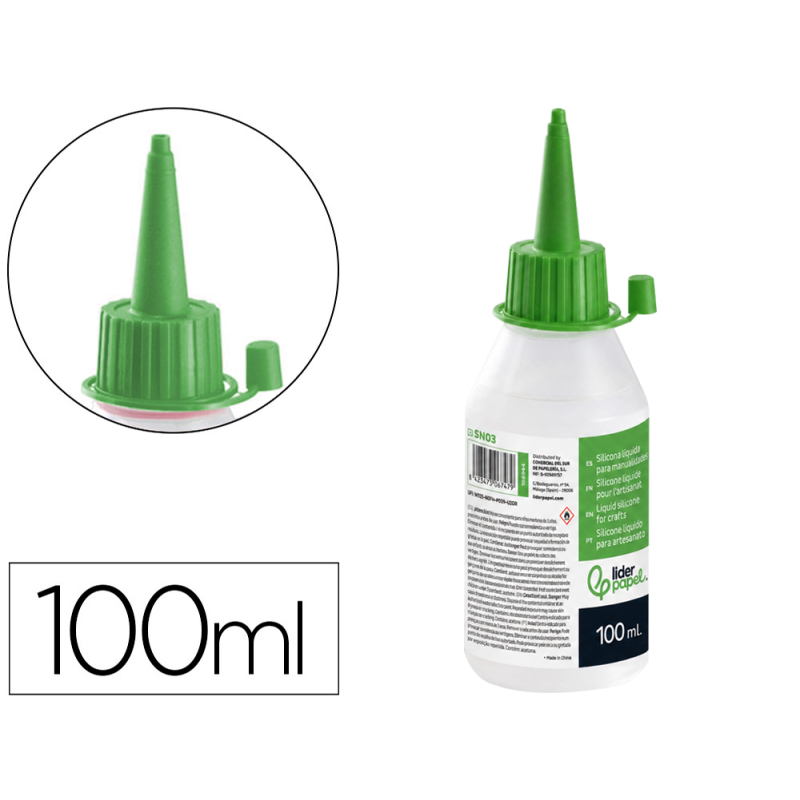 Silicona liquida liderpapel para manualidades bote de 100 ml