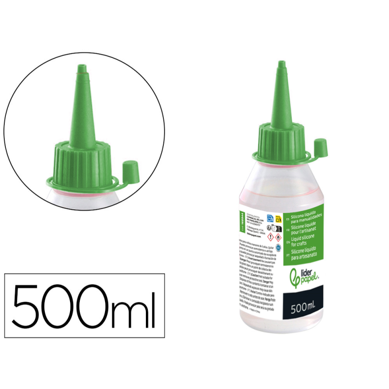 Silicona liquida liderpapel para manualidades bote de 500 ml