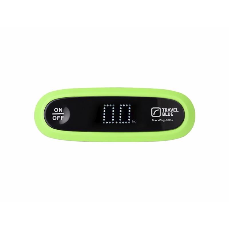 Balanza digital travel blue de viaje hasta 40 kg precision 100 gr usa 2 pilas cr2032