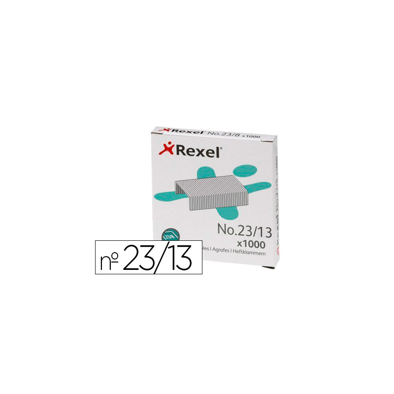 Grapas rexel 23/13 acero caja 1000 unidades