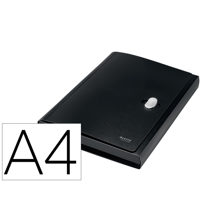 Carpeta leitz recycle clasificador fuelle polipropileno 5+1 compartimentos din a4 negro