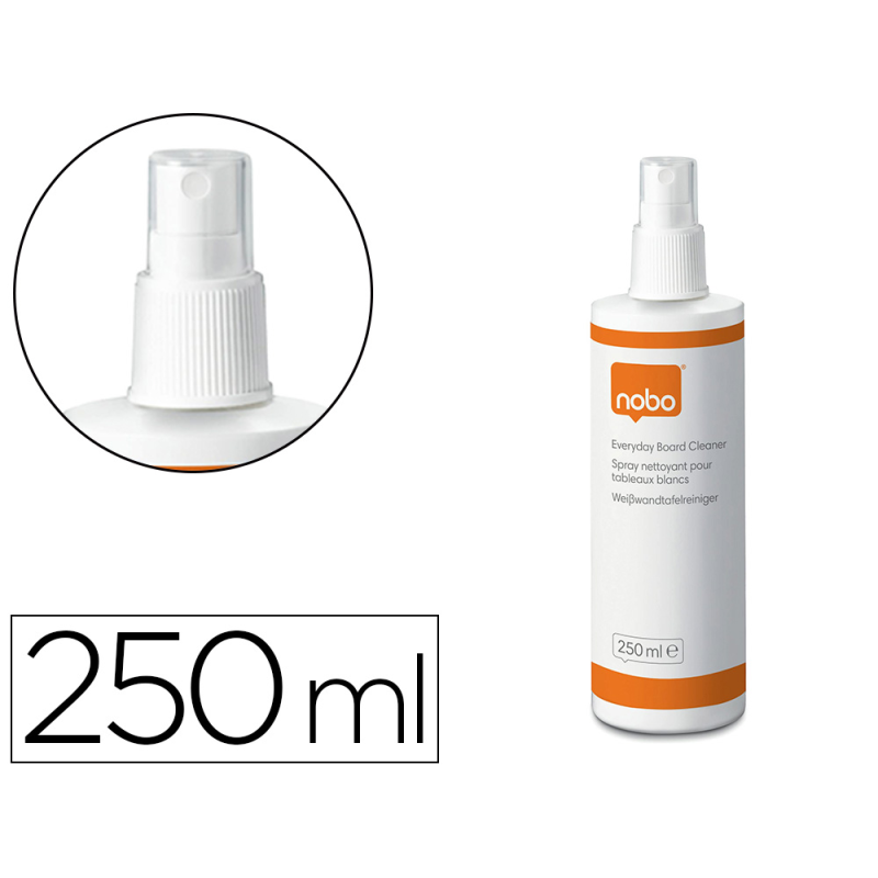 Limpiador de pizarra blanca nobo bote pulverizador de 250 ml