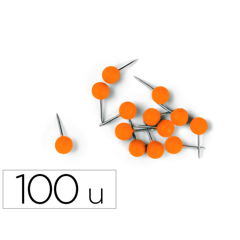 Aguja señalizadora nobo 6 x 13 mm naranja caja de 100 unidades