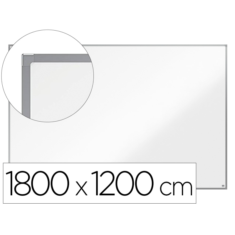Pizarra blanca nobo essence acero vitrificado magnetica 1800x1200 mm