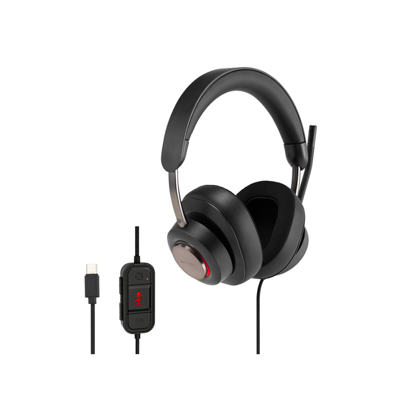 Auricular kensington h2000 professional con microfono usb-c longitud cable 1,8 mt