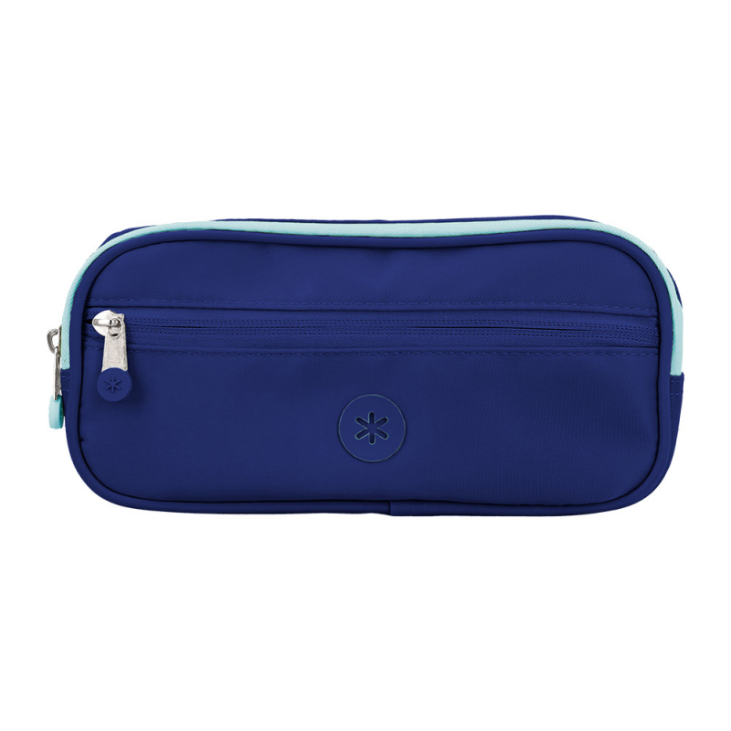 Estuche portatodo antartik fusion flex 3 cremalleras azulmarino compañero mochila 100x60x220 mm
