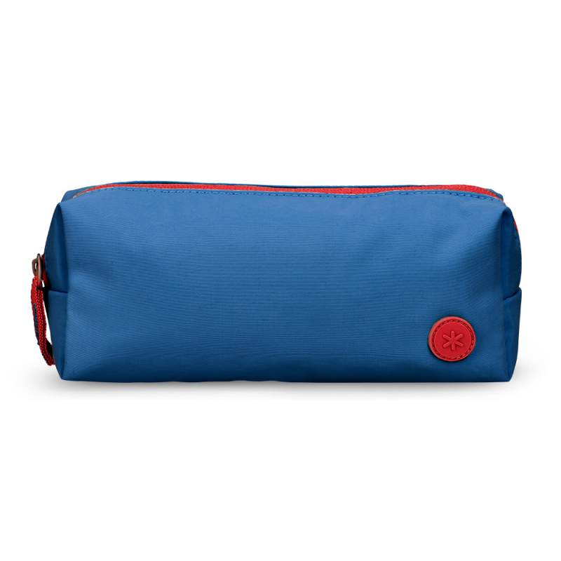 Estuche portatodo antartik basic pack 1 compartimento azul marino compañero mochila 80x55x210 mm