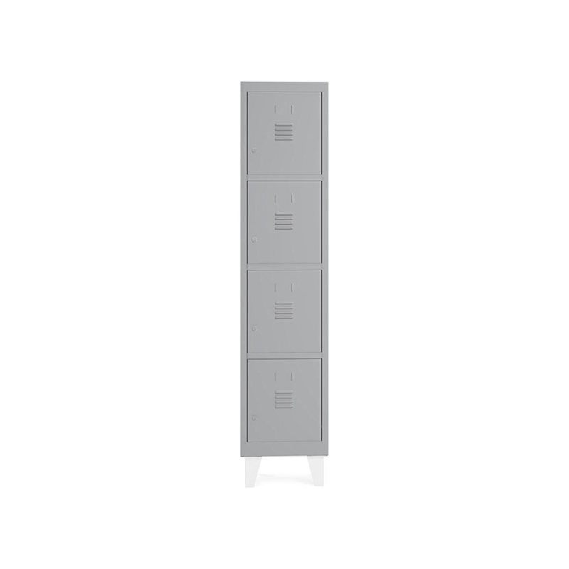 Taquilla metalica rocada 300 1 modulo 4 puertas gris 330x500x1800 mm