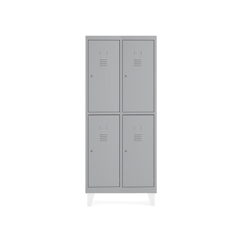 Taquilla metalica rocada 300 2 modulos x 2 puertas gris 620x500x1800 mm