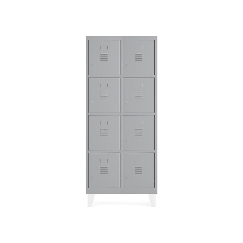 Taquilla metalica rocada 300 2 modulos x 4 puertas gris 620x500x1800 mm