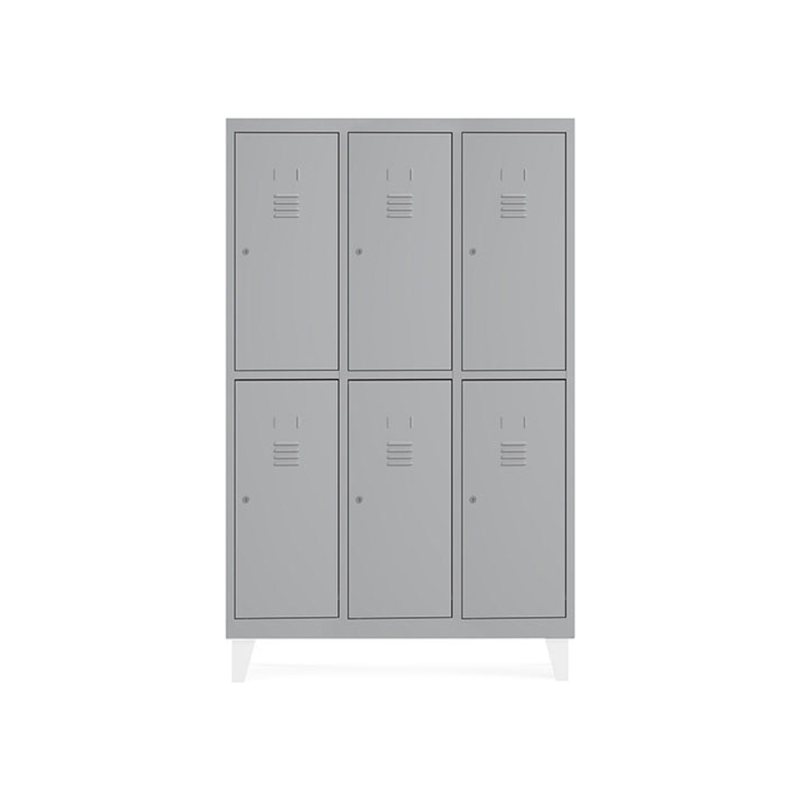 Taquilla metalica rocada 300 3 modulos x 2 puertas gris 910x500x1800 mm
