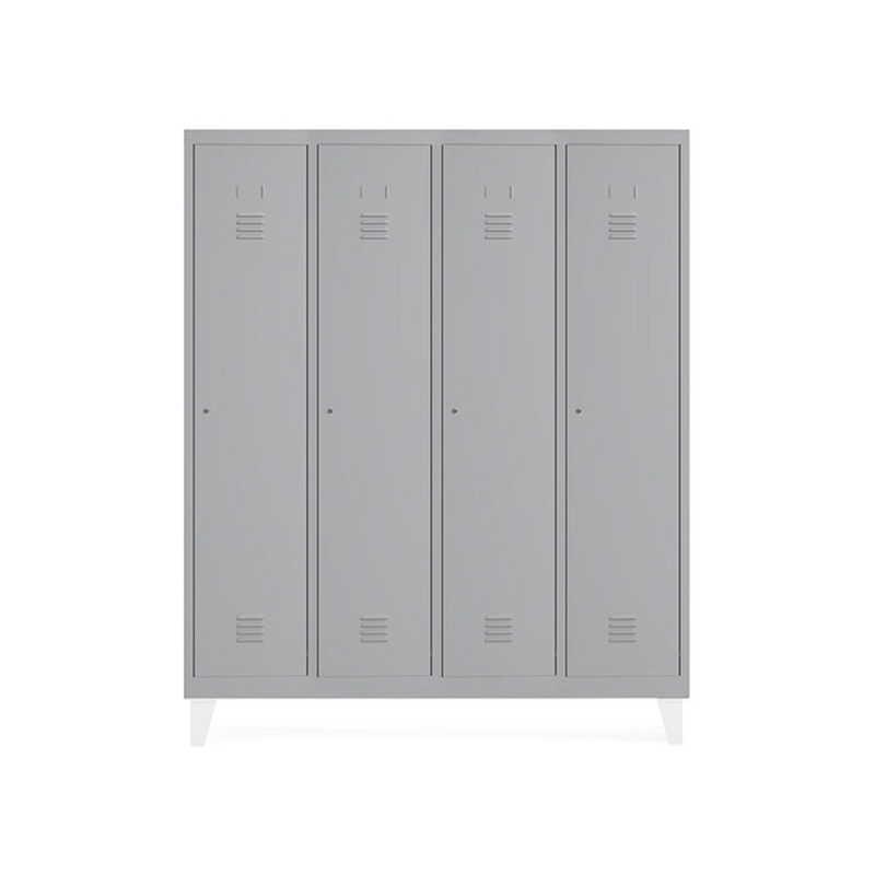 Taquilla metalica rocada 300 4 modulos x 1 puerta gris 1210x500x1800 mm